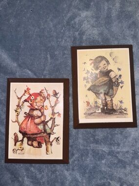 Wall Art Prints - Brown Framed Children's Illustration (Set of 2)